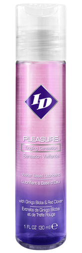 ID Pleasure 1 Ounce Personal Lubricant with Natural Stimulants Water Based Lube